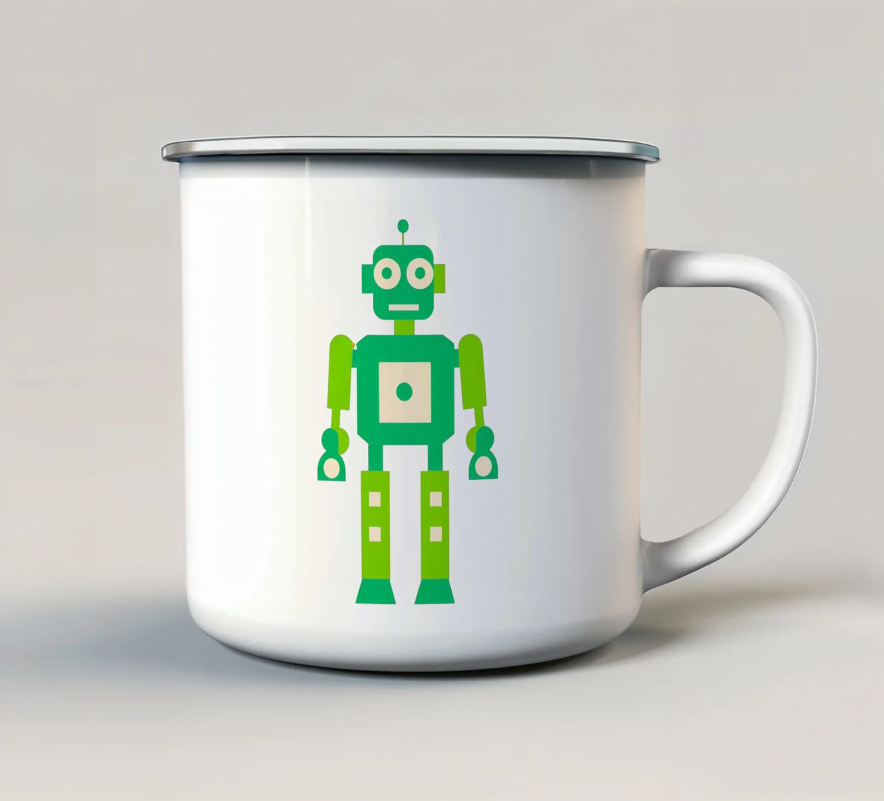 Ptit robot 4 tazza in smalto da Rezh creations