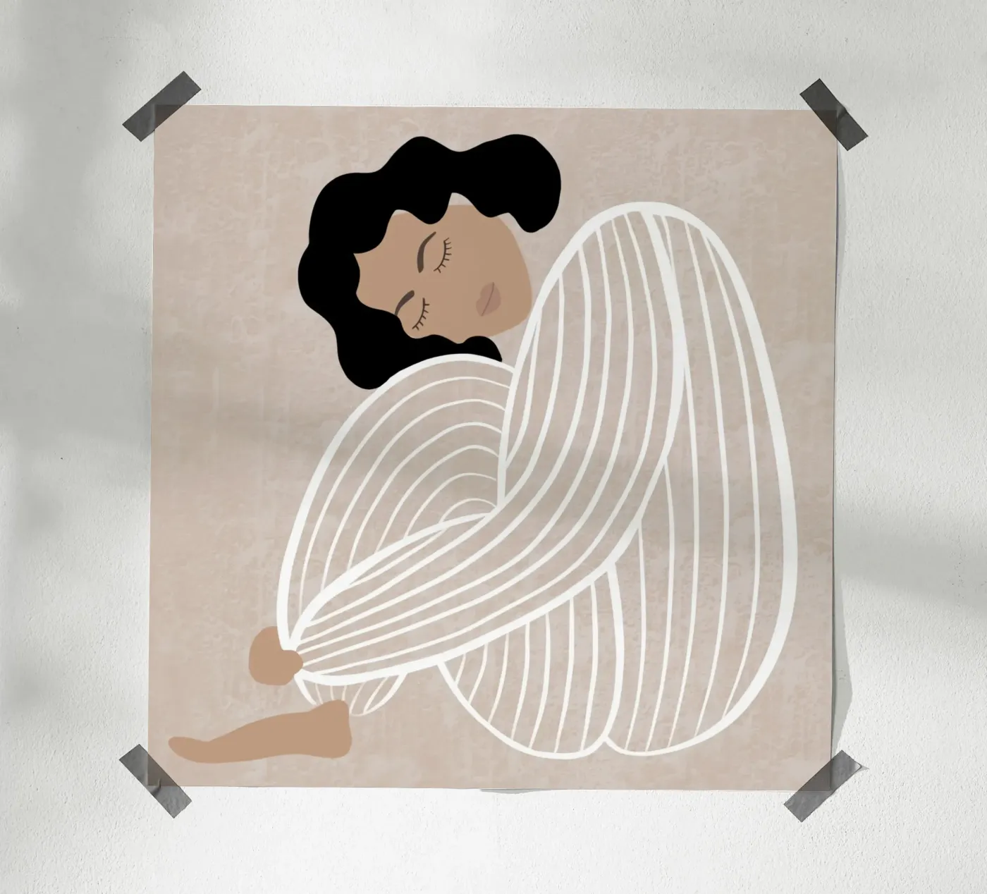 Abbracciati con Stripes poster da datemyart