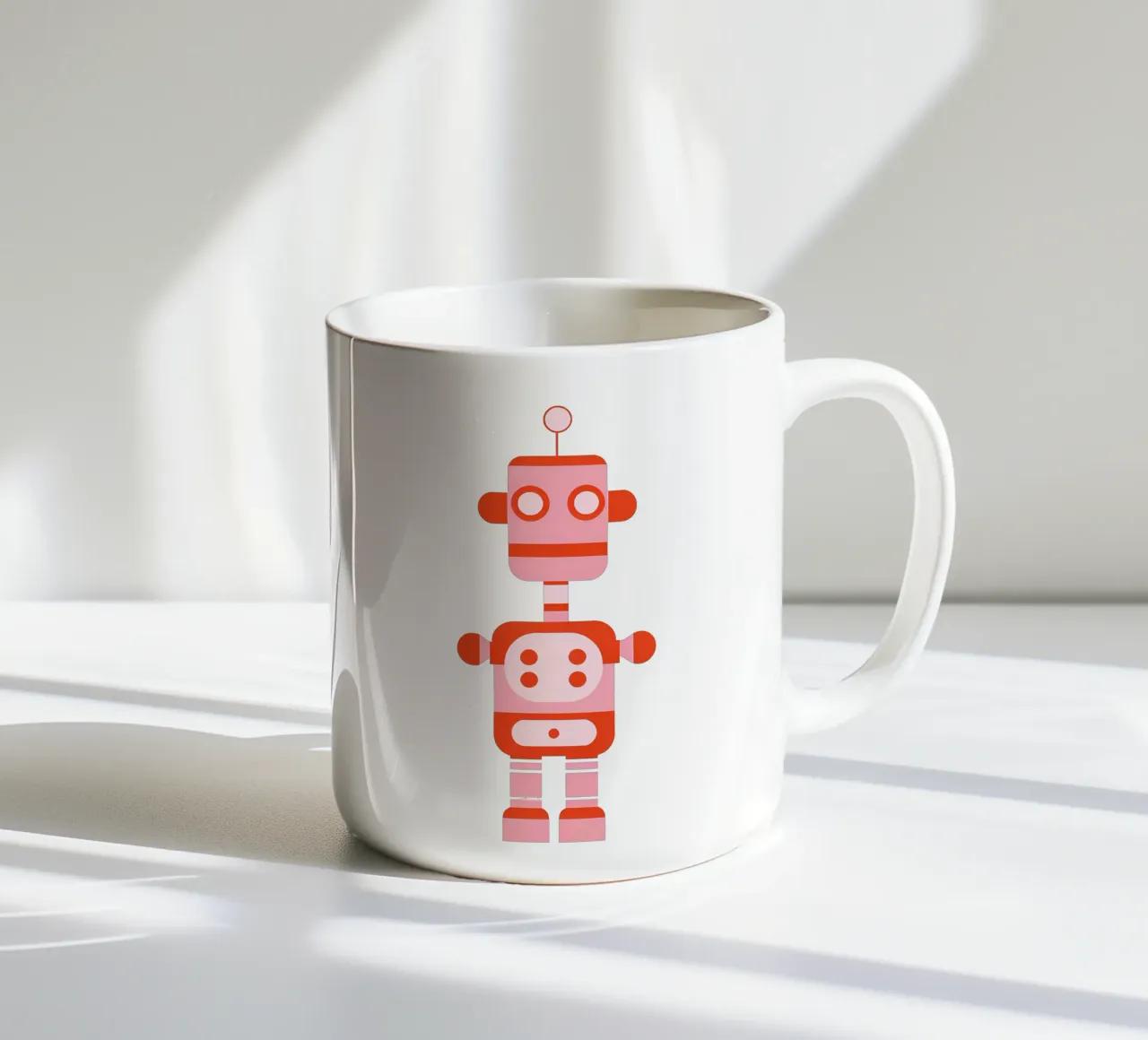 Ptit robot 5 keramische mok van Rezh creations
