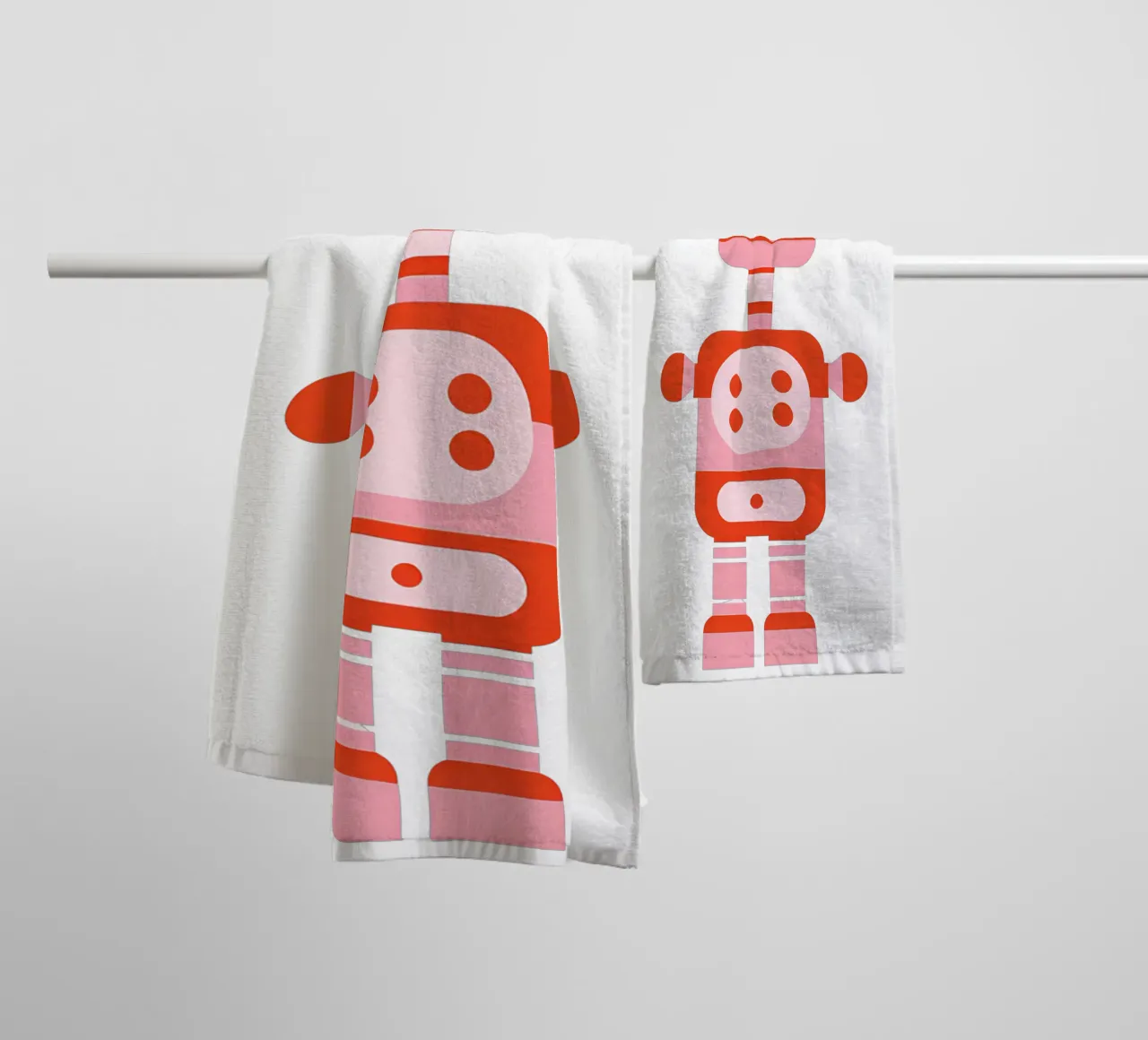 Ptit robot 5 asciugamano da bagno da Rezh creations