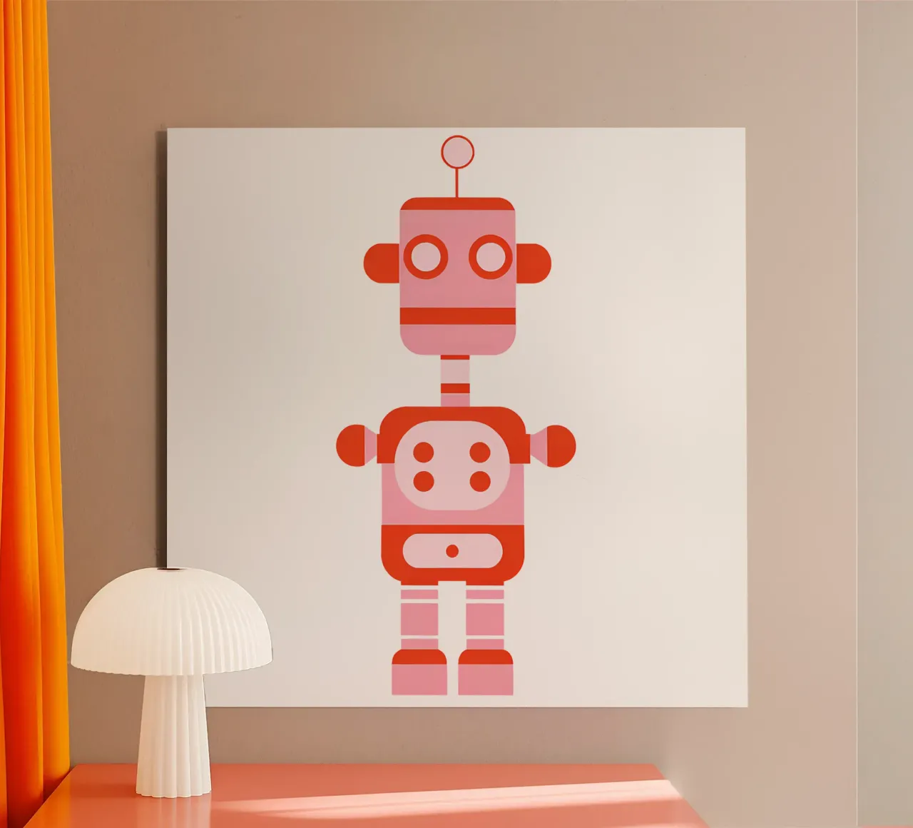 Ptit robot 5 alluminio dibond da Rezh creations