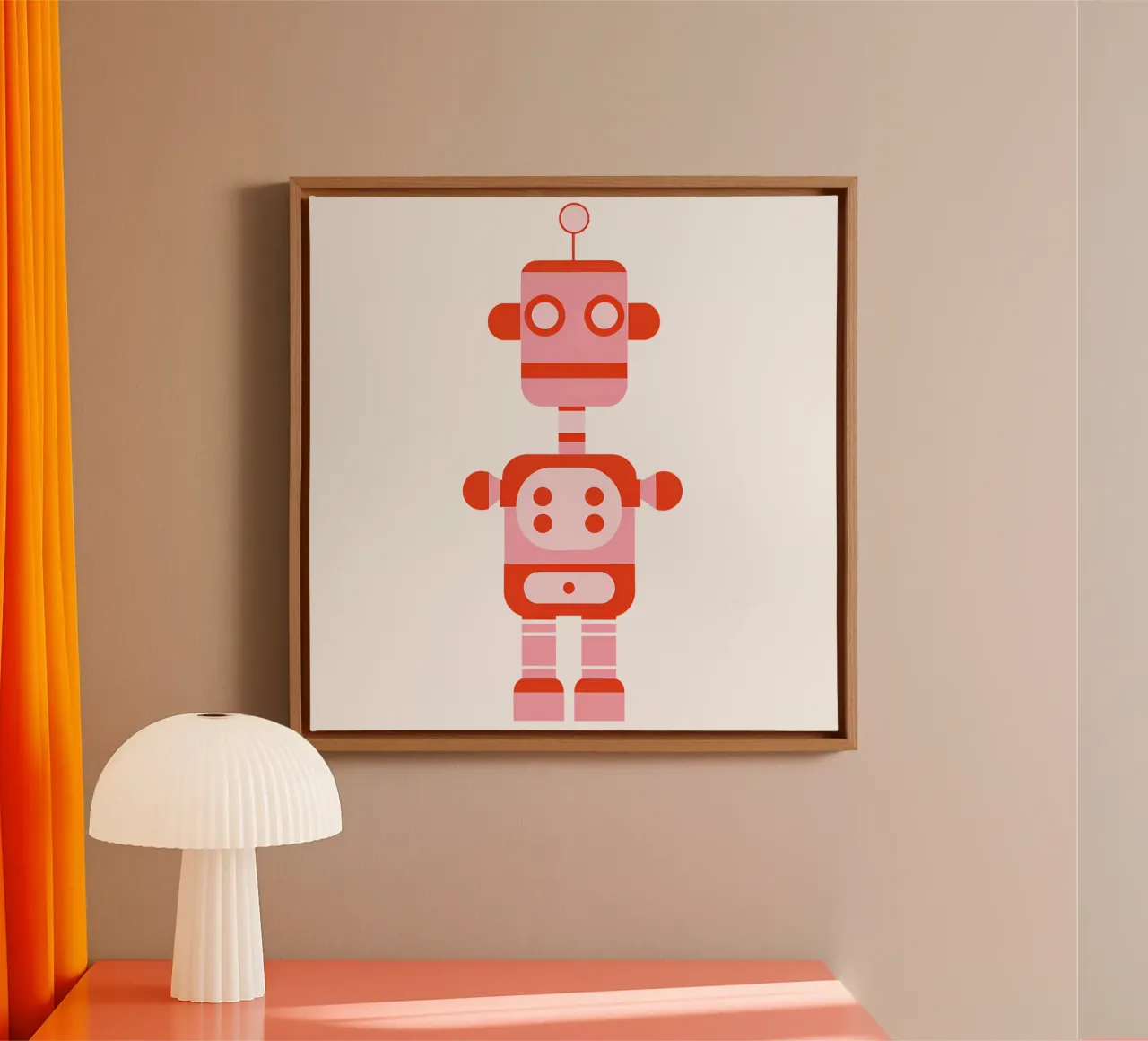 Ptit robot 5 tela con Cornice a cassetta da Rezh creations