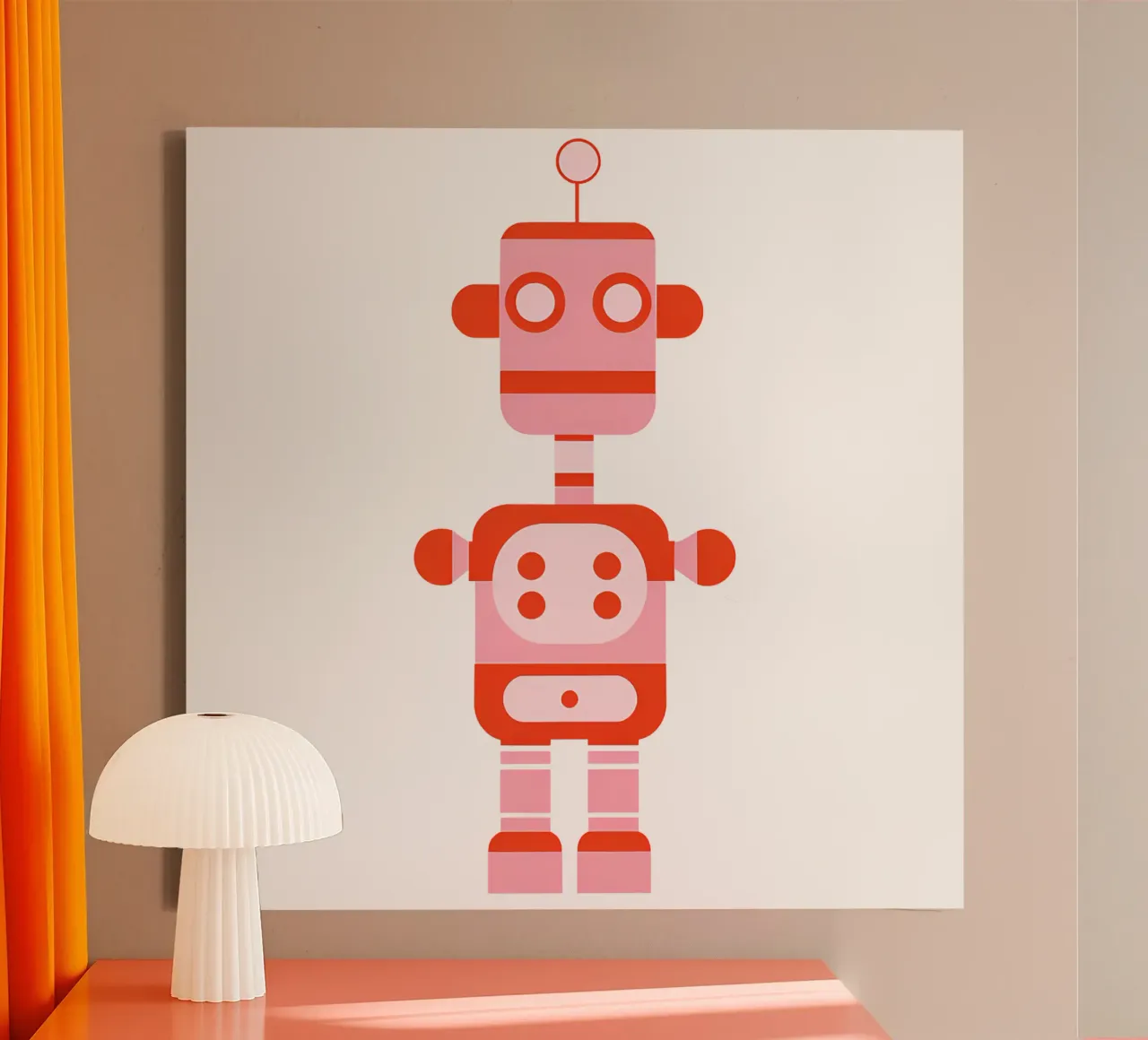 Ptit robot 5 tela con Cornice a cassetta da Rezh creations