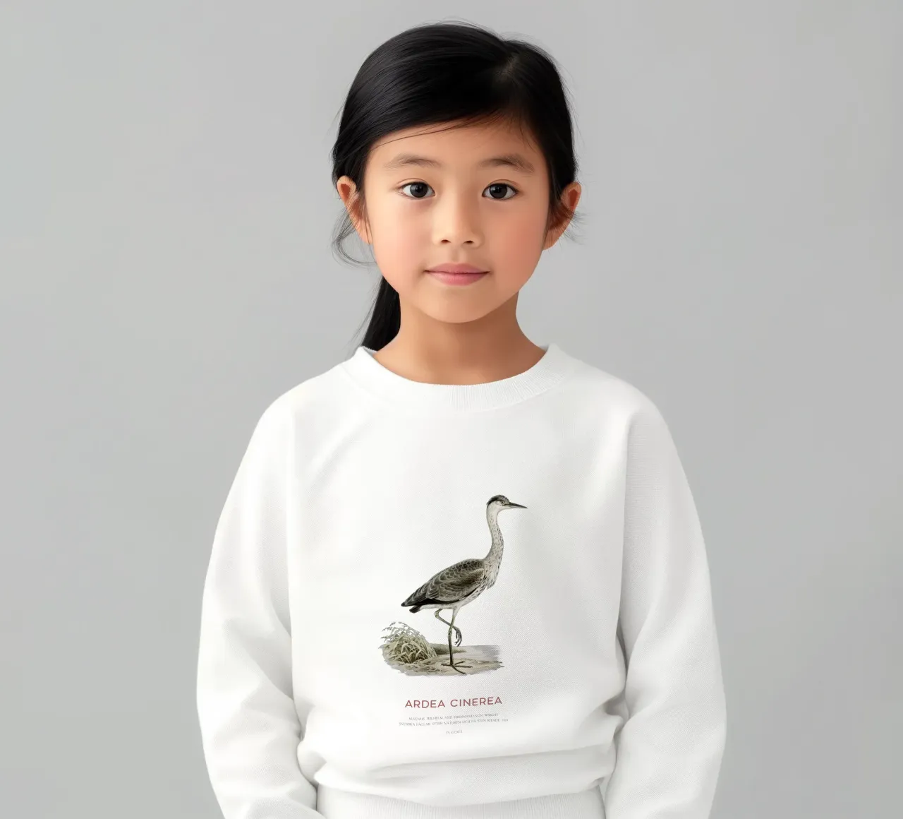 Graureiher oder Ardea cinerea Kinder Sweatshirt von Vintagrafica