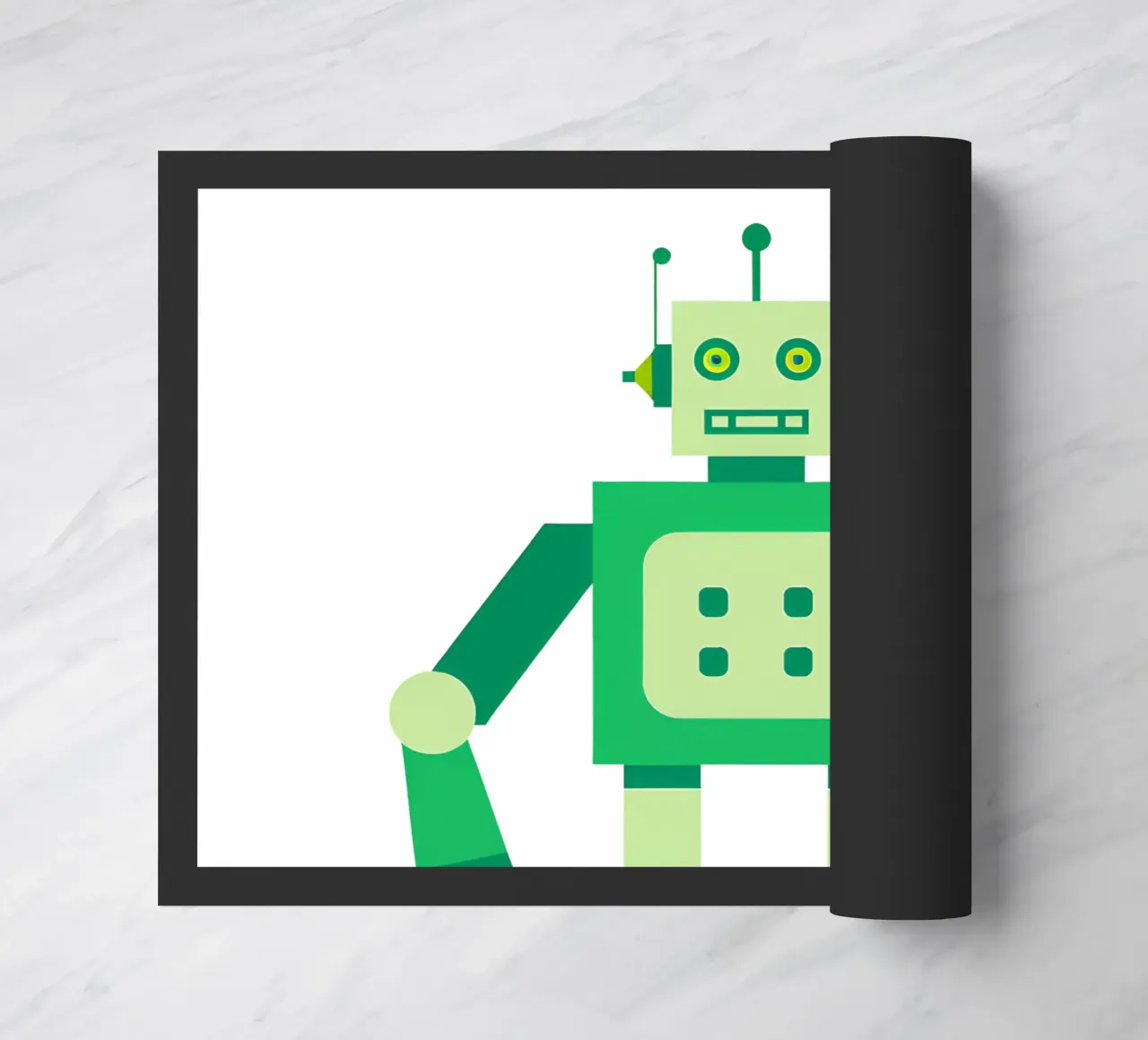 Ptit robot 6 doormat by Rezh creations