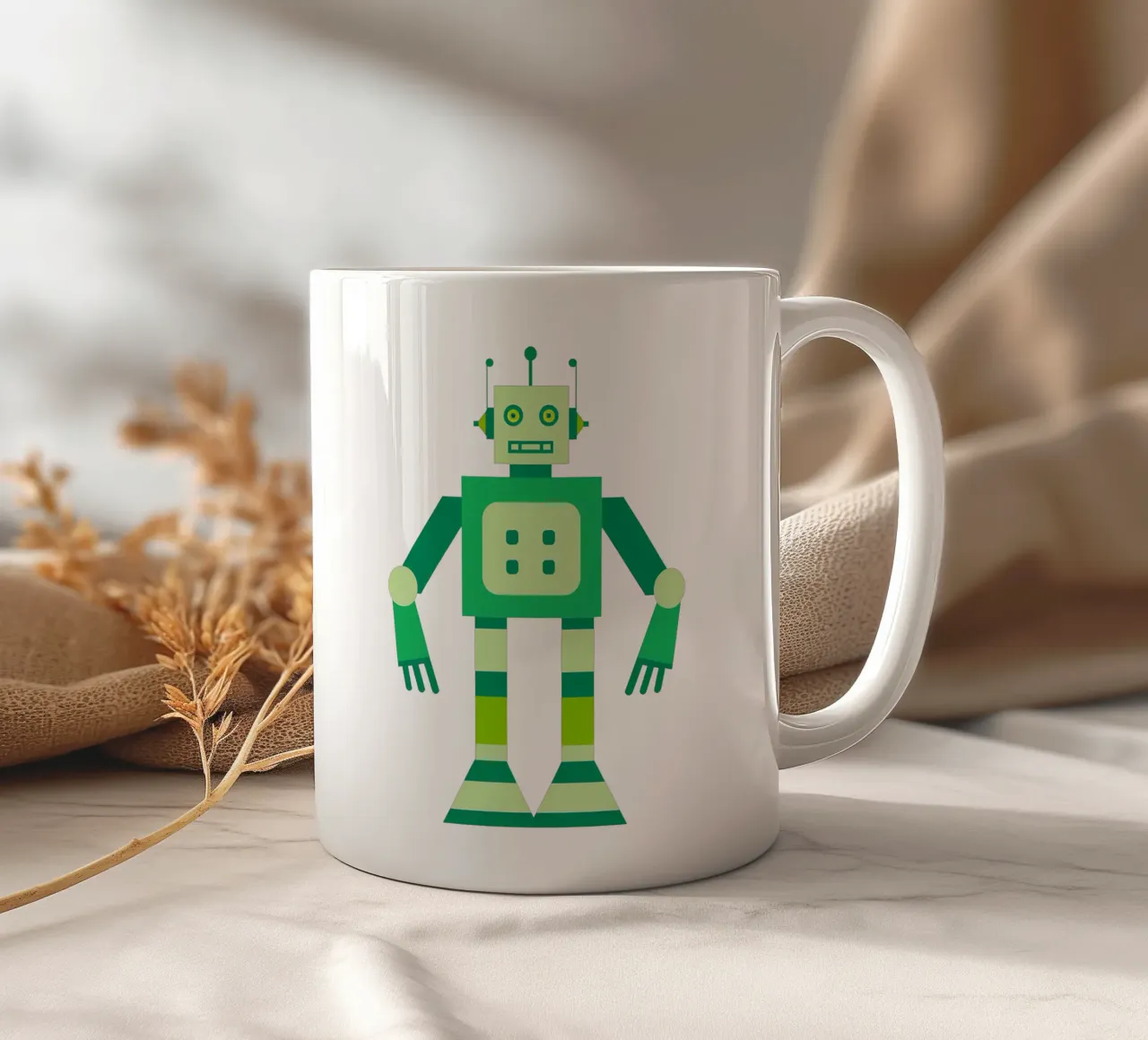 Ptit-Roboter 6 Keramik Tasse von Rezh creations