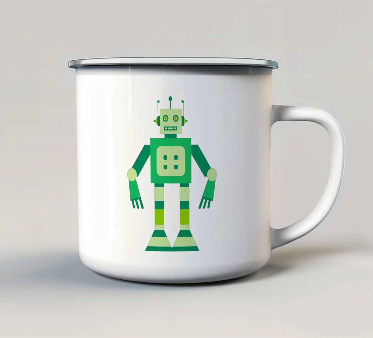 Ptit robot 6 tazza in smalto da Rezh creations
