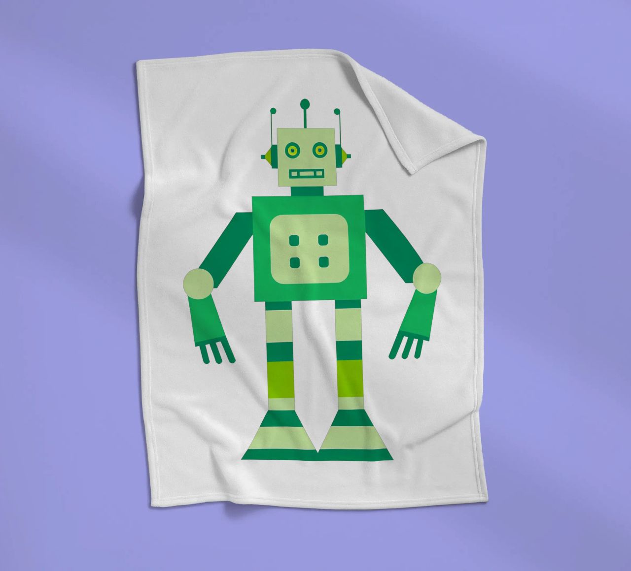 Ptit robot 6 coperta in pile da Rezh creations
