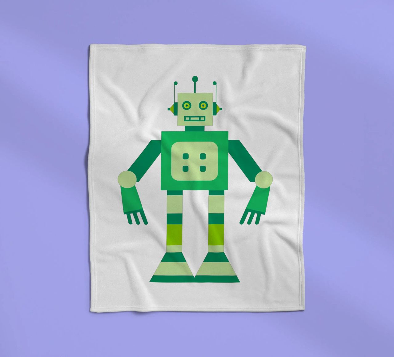 Ptit robot 6 coperta in pile da Rezh creations