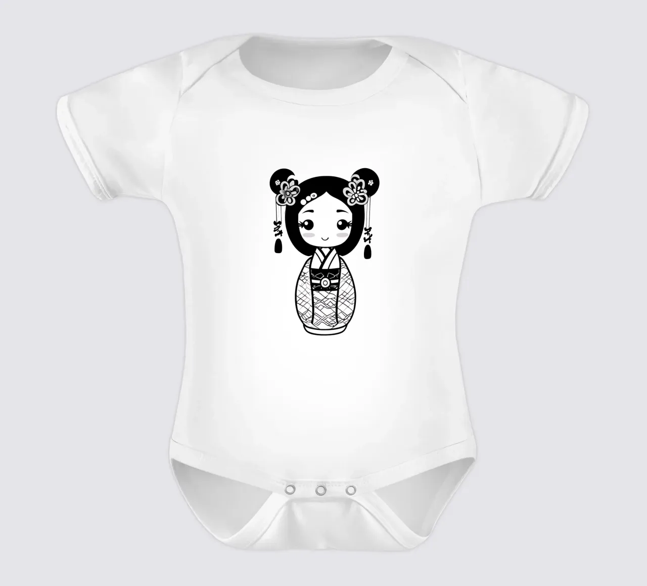 Piccola geisha 3 body neonato maniche corte da Rezh creations