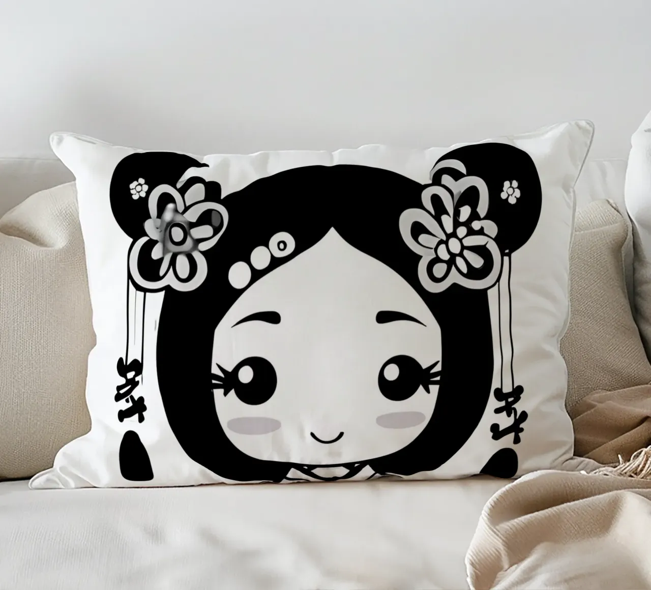 Piccola geisha 3 cuscino da Rezh creations