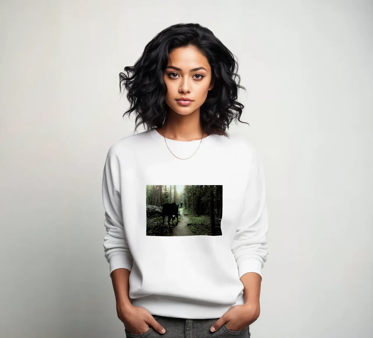 Trail Walking Moose felpa da Kevin Russ