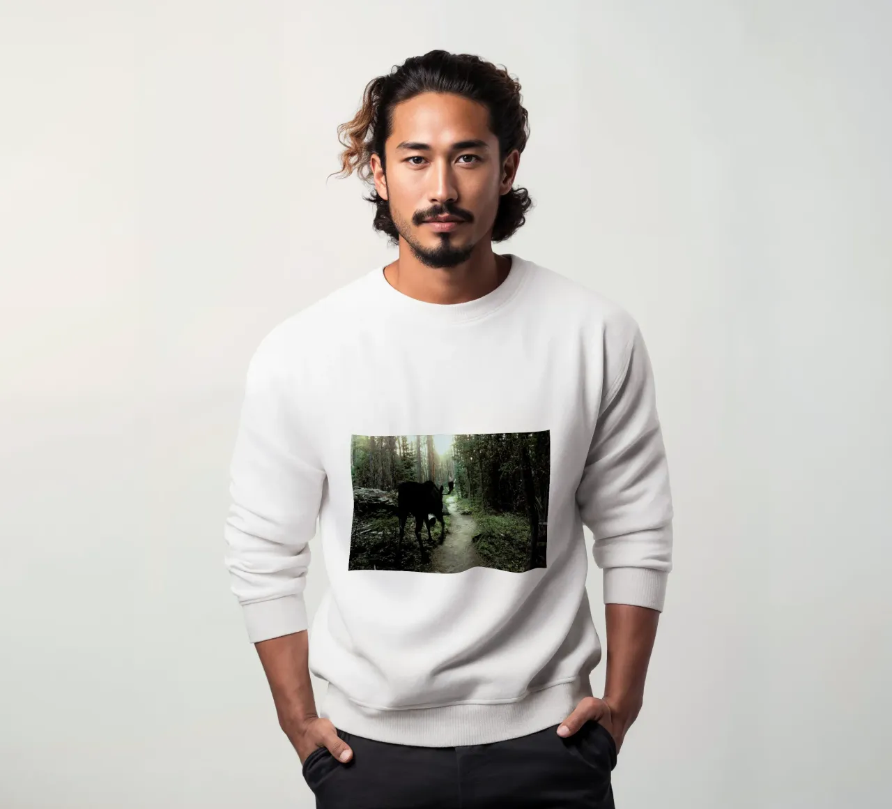 Trail Walking Moose felpa da Kevin Russ