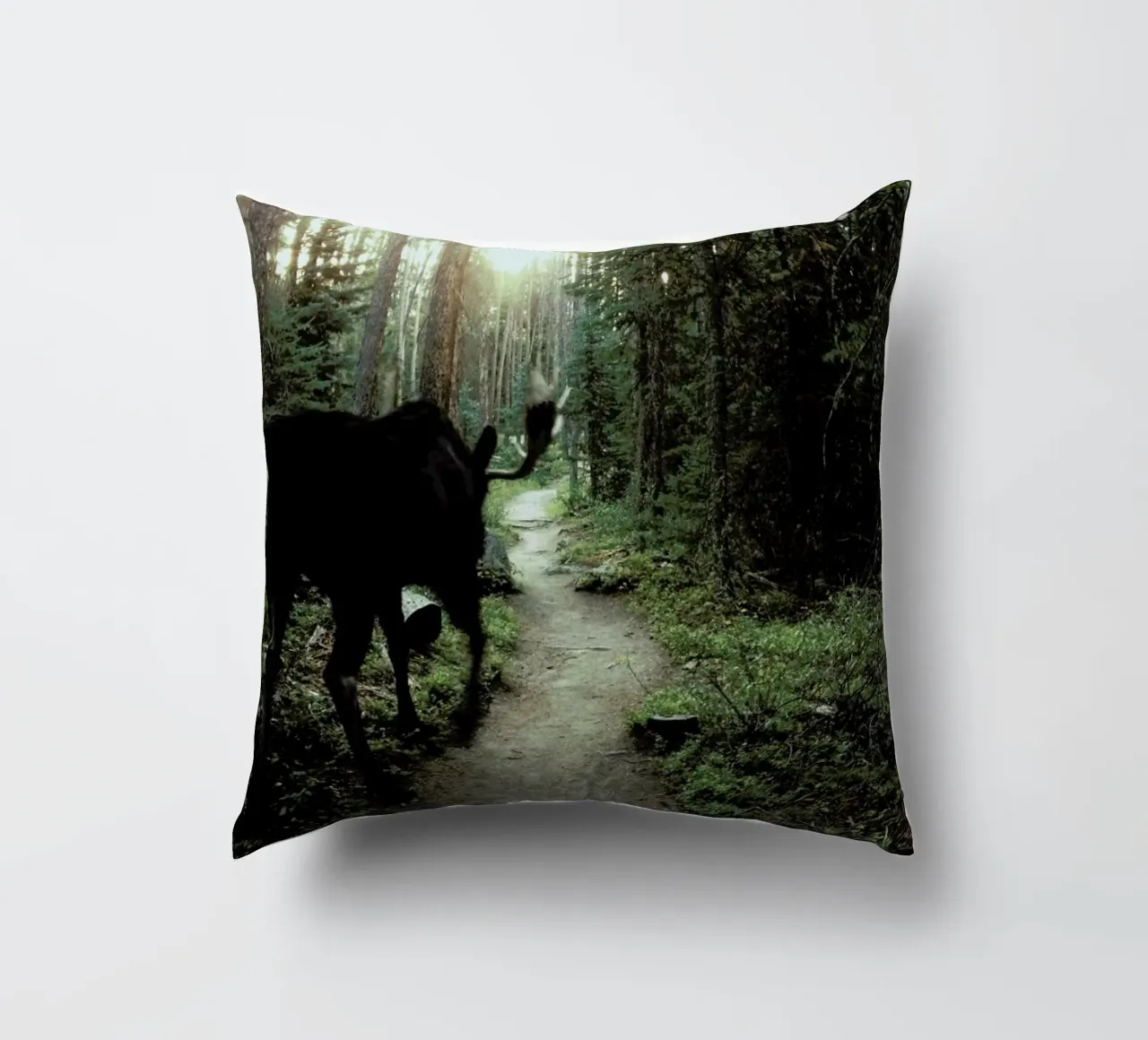 Trail Walking Moose cuscino da Kevin Russ