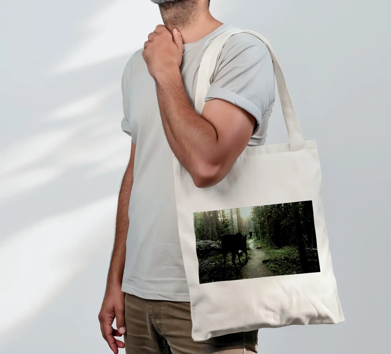 Trail Walking Moose borsa in juta da Kevin Russ
