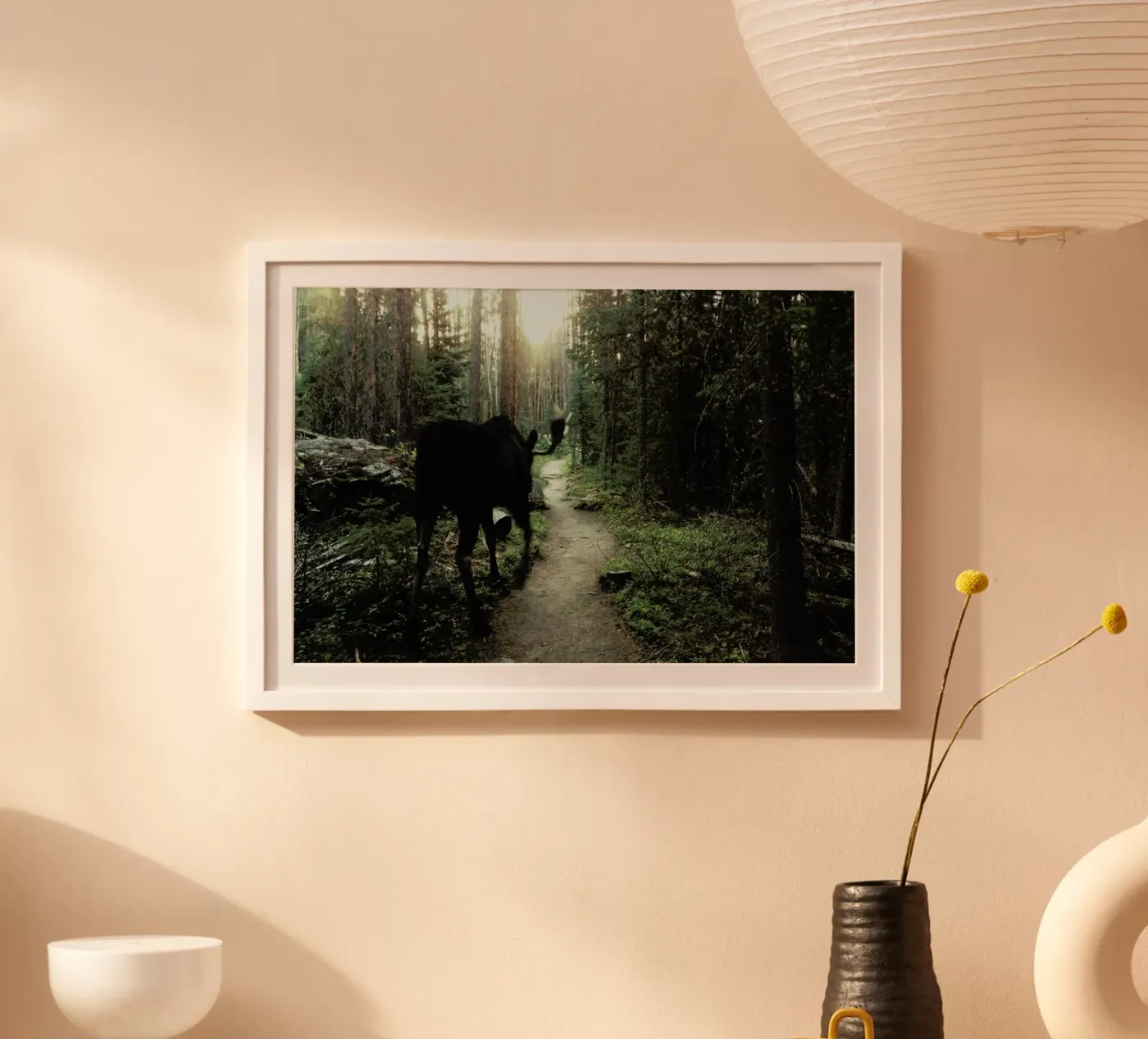 Trail Walking Moose poster by Kevin Russ