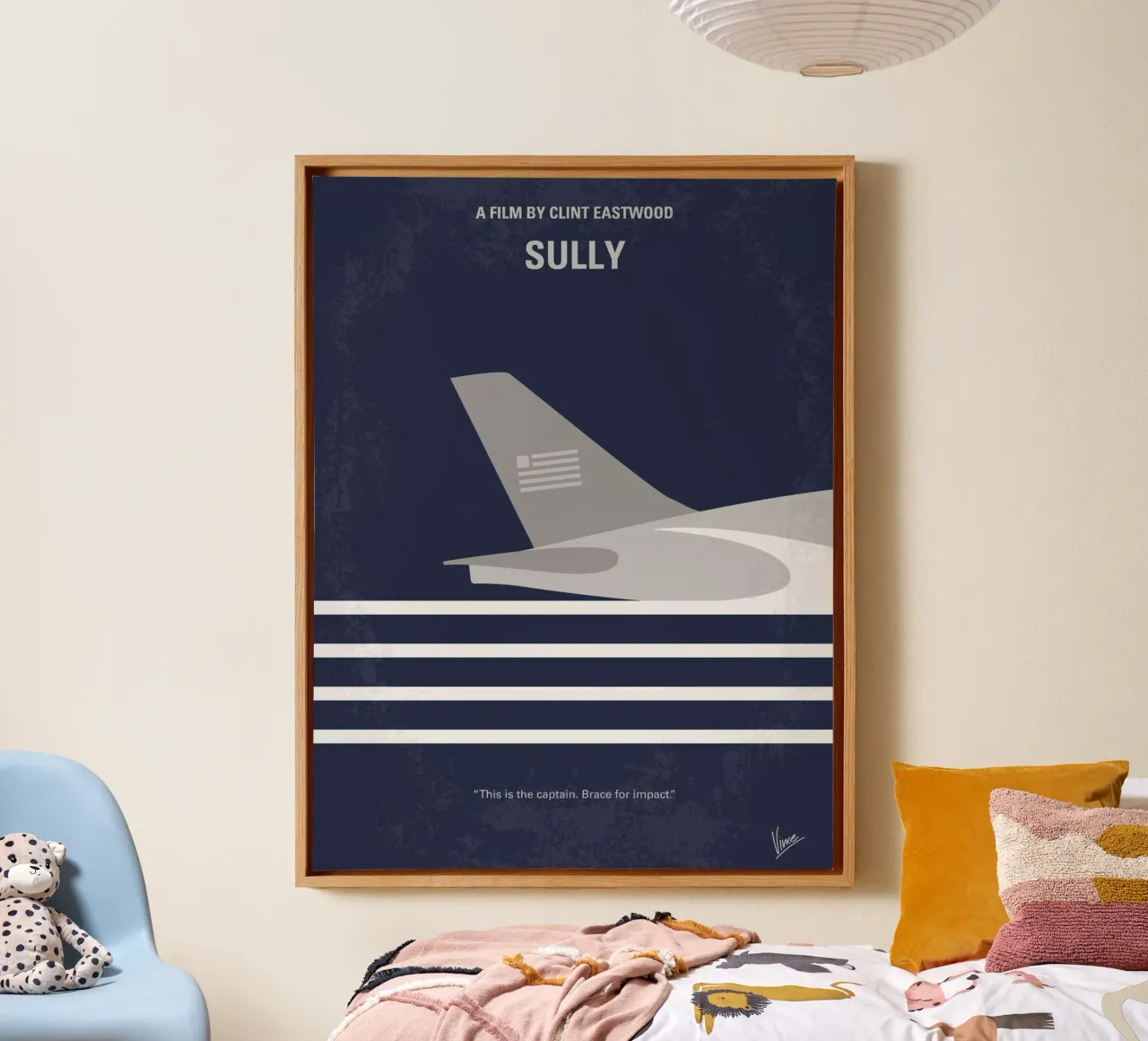 No754 My Sully minimal movie poster canvas met Baklijst van Chungkong