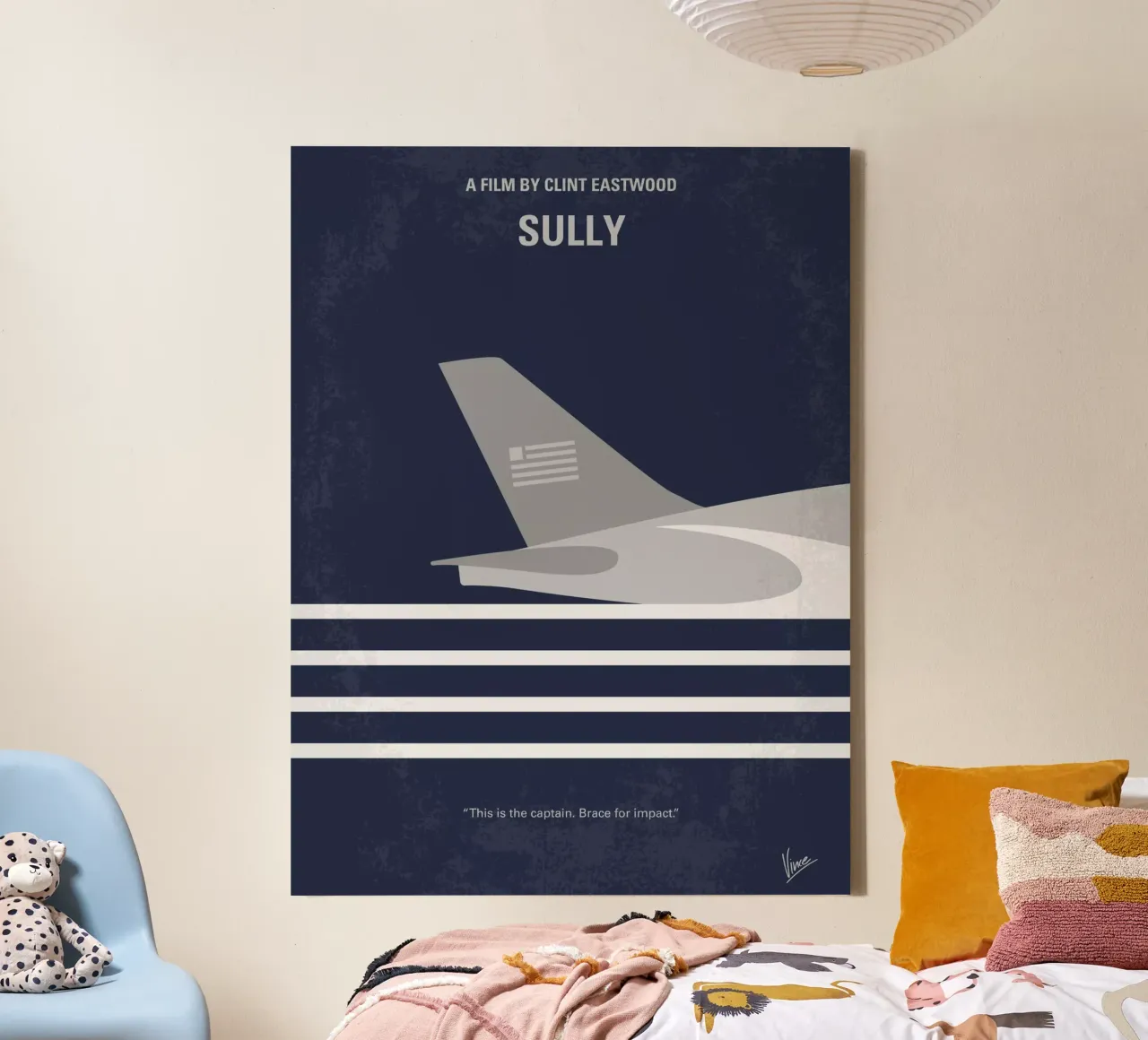 No754 My Sully minimal movie poster canvas met Baklijst van Chungkong