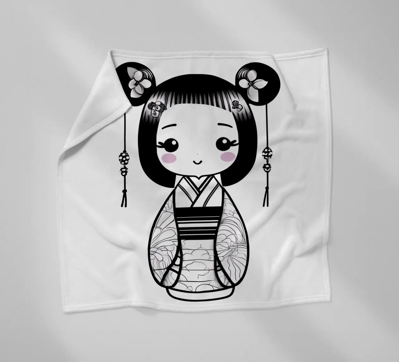 Piccola geisha 4 coperta in pile da Rezh creations