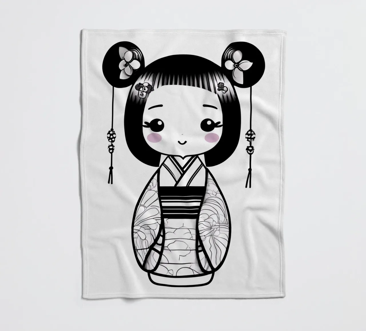 Piccola geisha 4 coperta in pile da Rezh creations