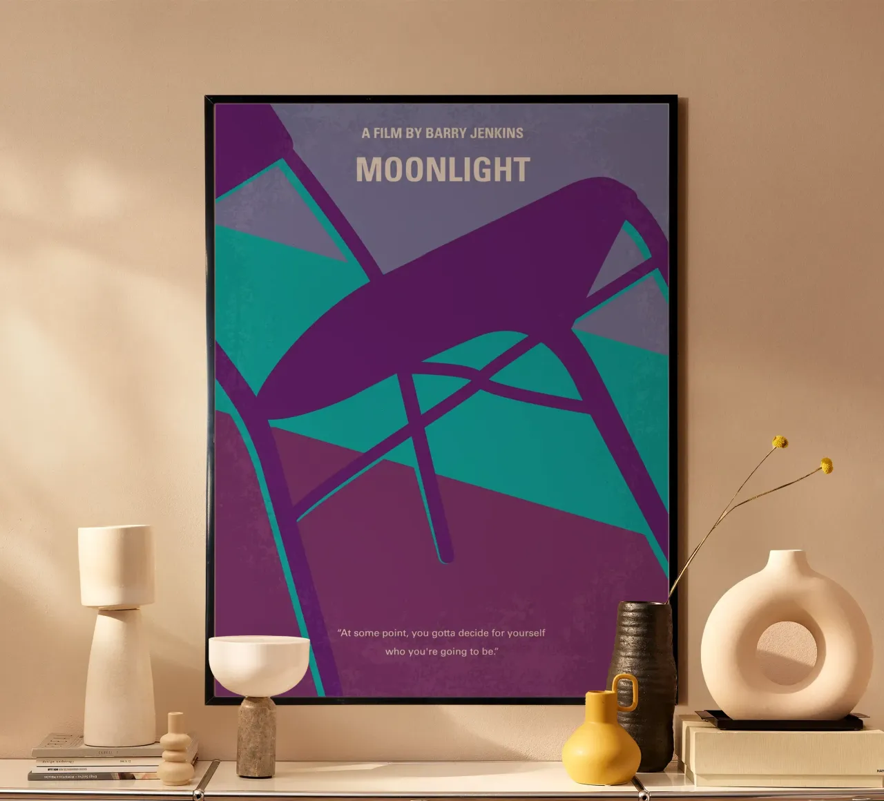 No757 My Moonlight minimal movie poster carta hahnemühle da Chungkong