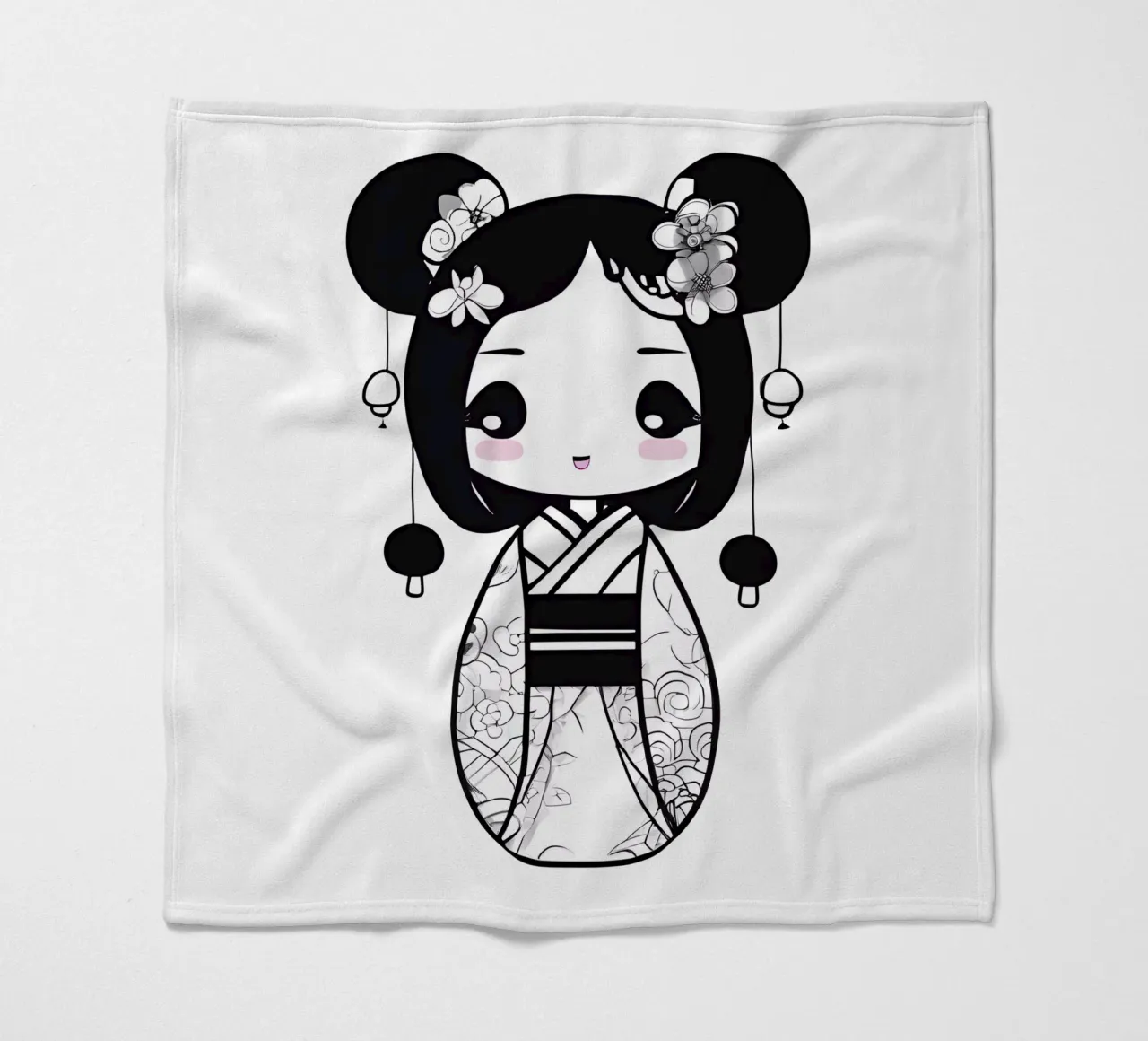 Piccola geisha 5 coperta in pile da Rezh creations