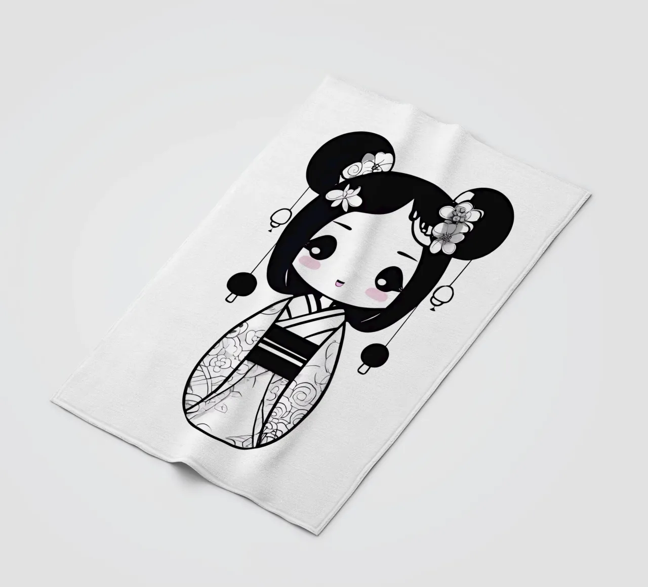 Piccola geisha 5 coperta in pile da Rezh creations
