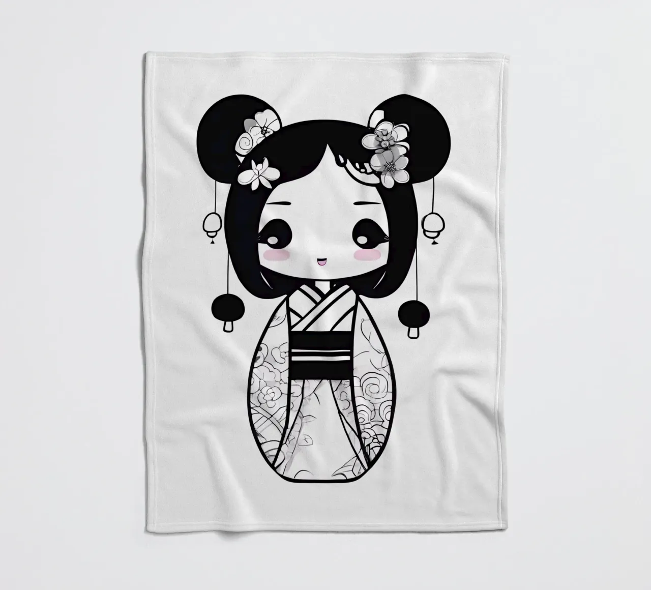 Piccola geisha 5 coperta in pile da Rezh creations