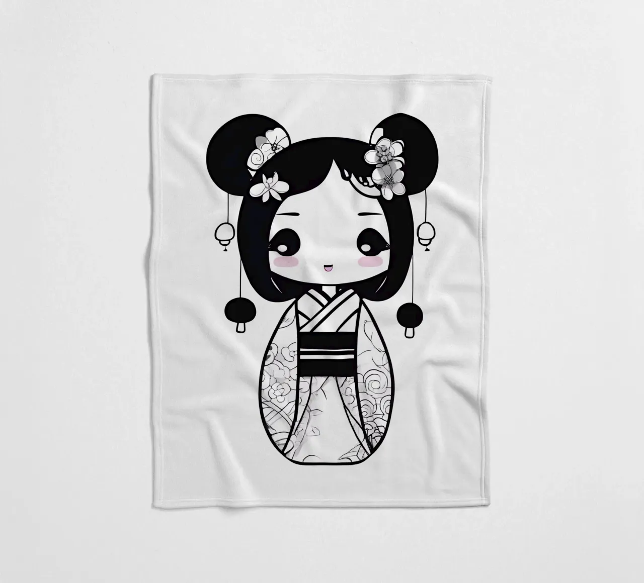 Piccola geisha 5 coperta in pile da Rezh creations