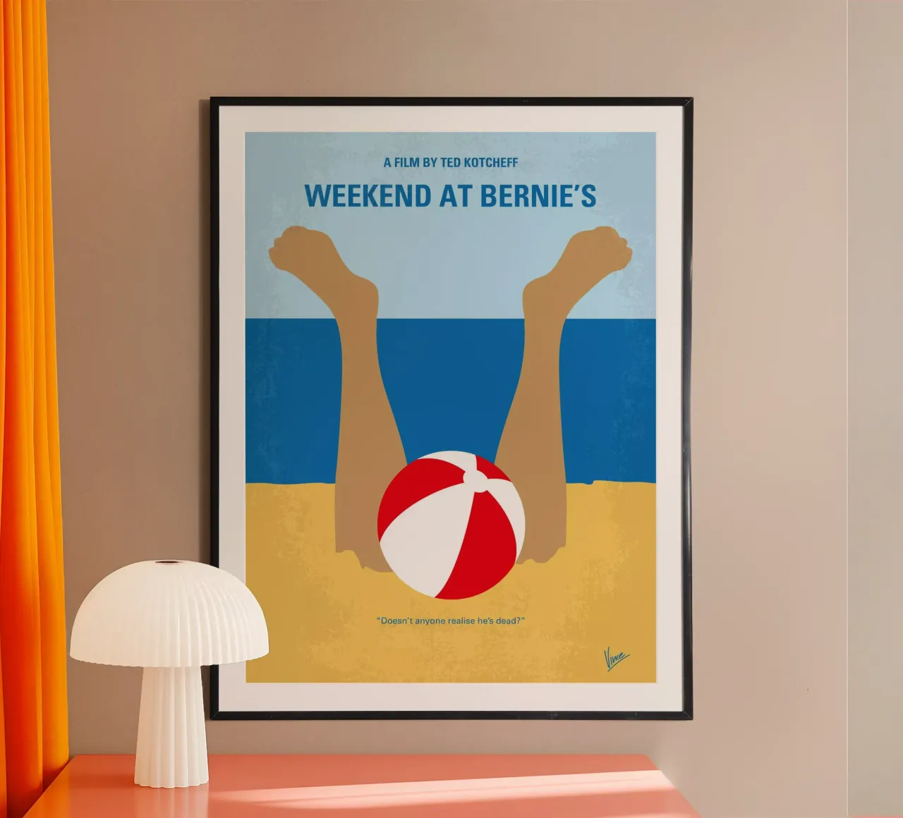No765 My Weekend at Bernies minimal movie poster poster con telaio in plastica da Chungkong