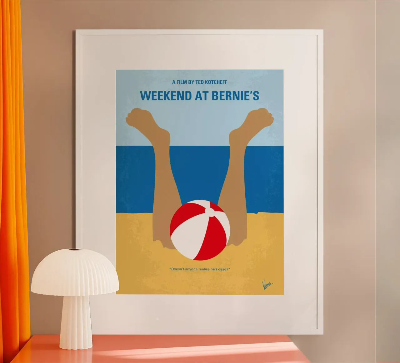 No765 My Weekend at Bernies minimal movie poster poster con telaio in plastica da Chungkong