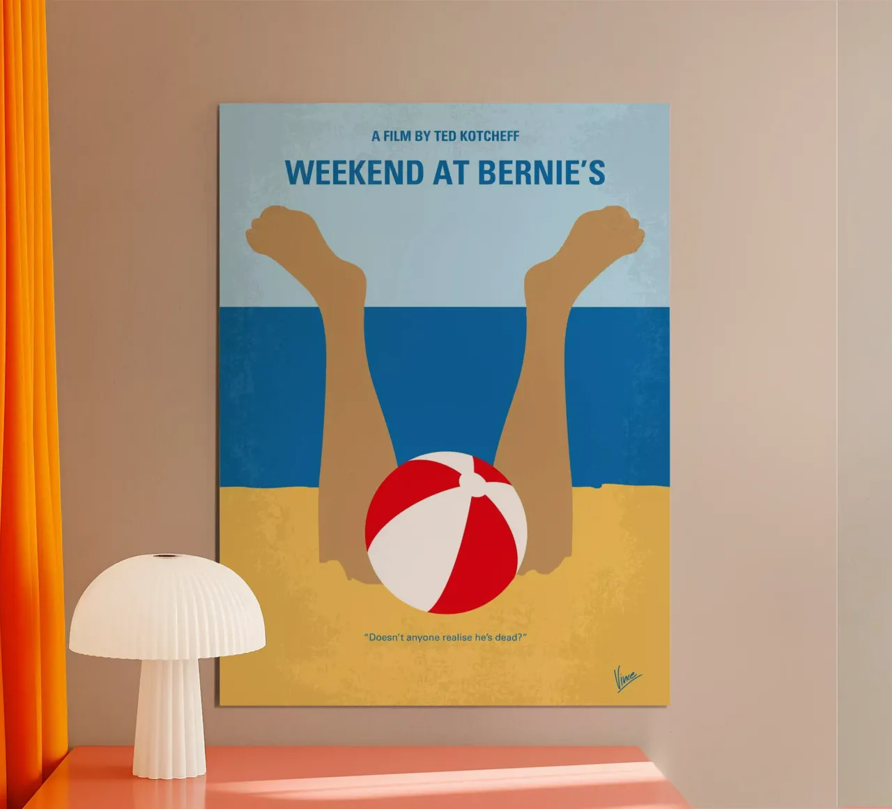 No765 My Weekend at Bernies minimal movie poster poster con telaio in plastica da Chungkong