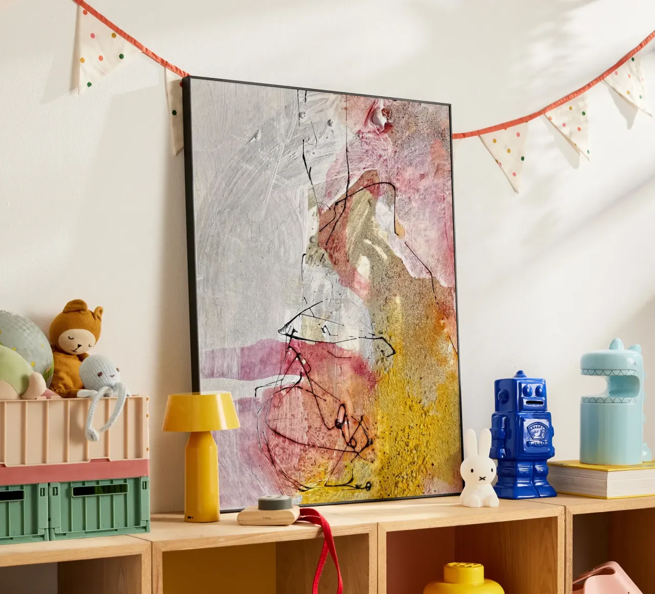 Astratto con rosa II alluminio dibond da kirstenschankweiler