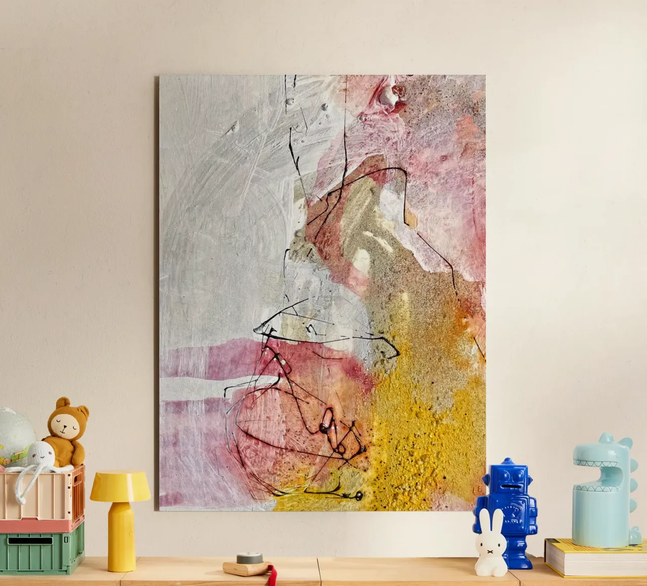 Astratto con rosa II alluminio dibond da kirstenschankweiler