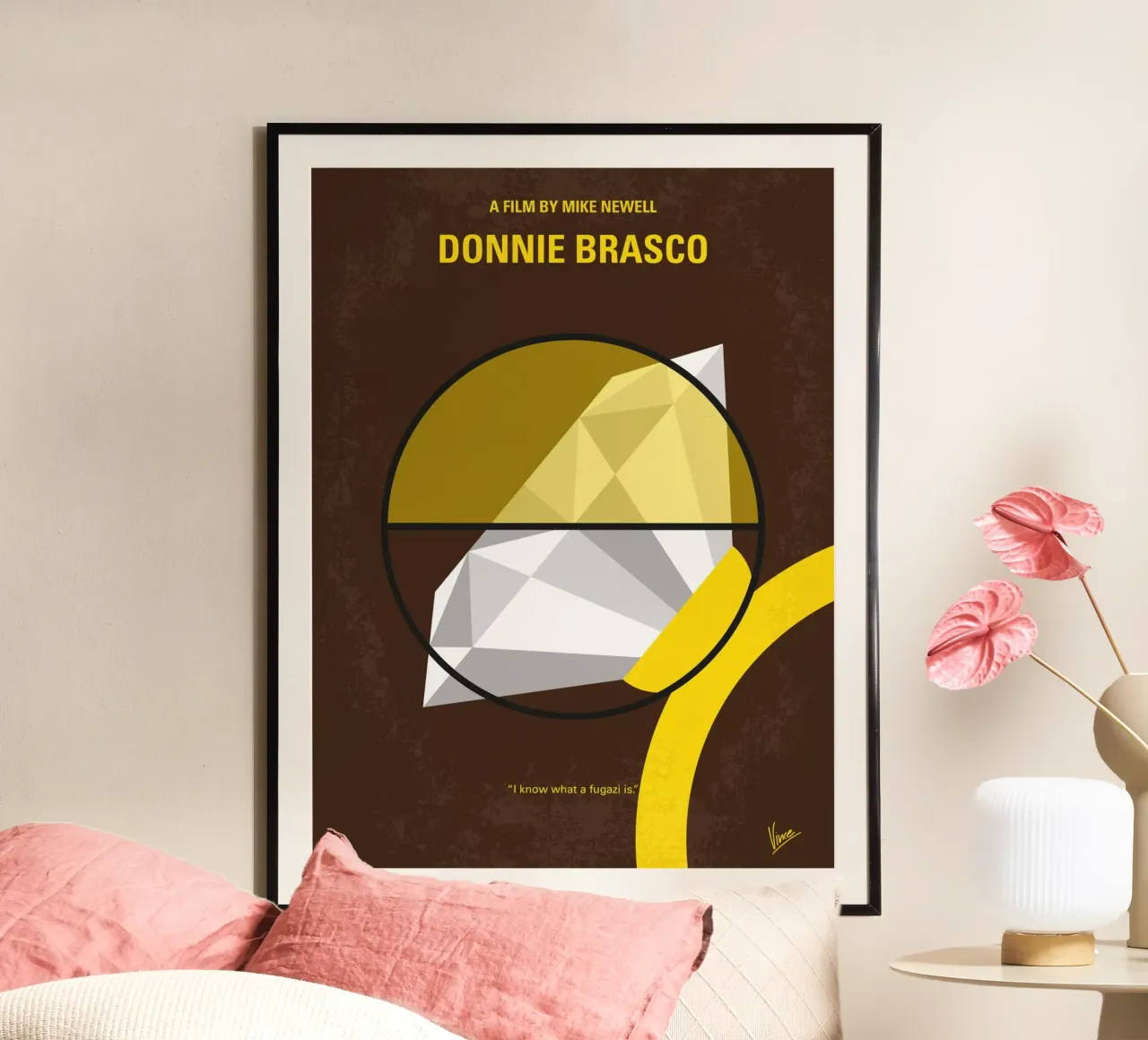 No766 My Donnie Brasco minimal movie poster poster con telaio in plastica da Chungkong
