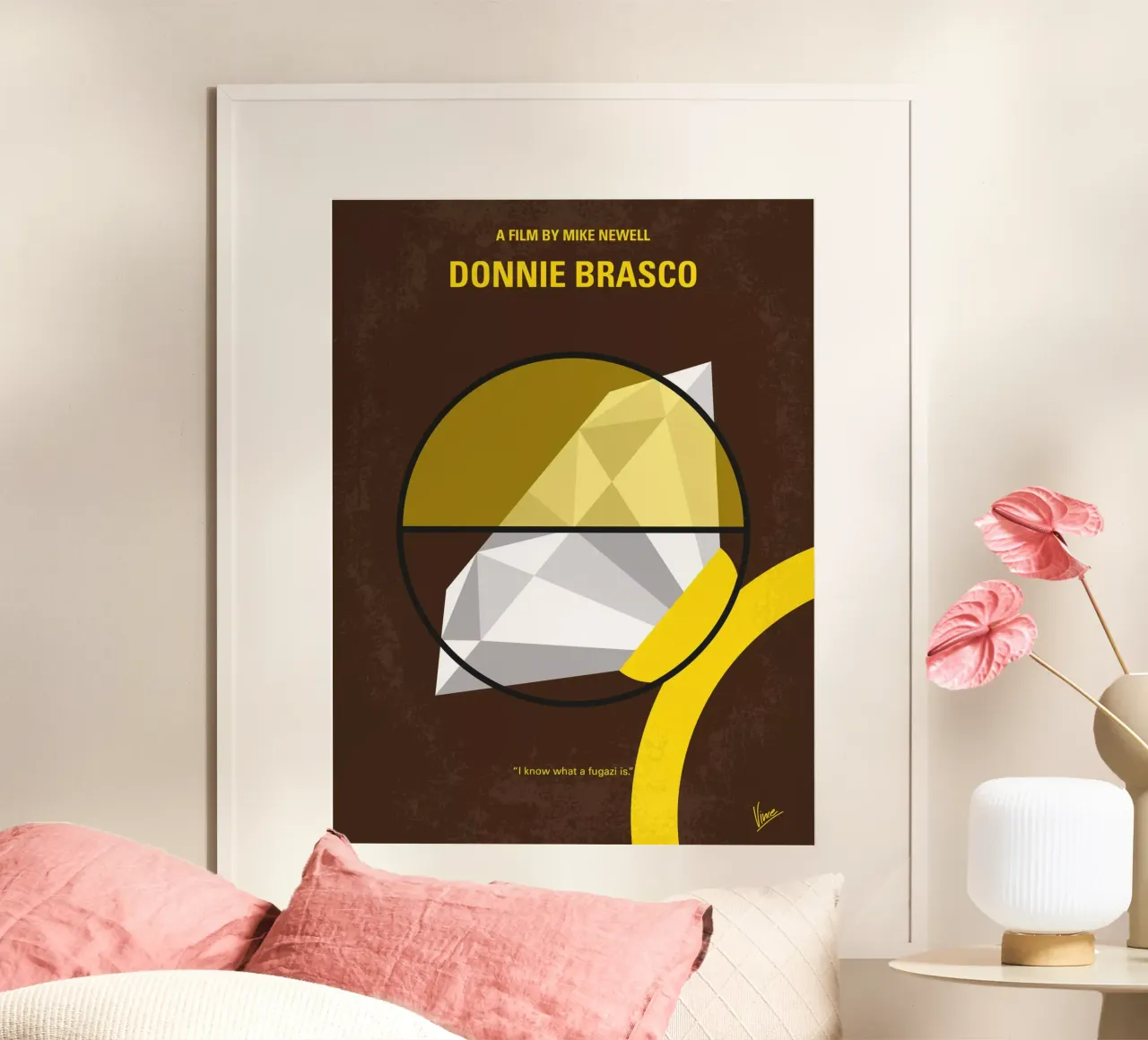 No766 My Donnie Brasco minimal movie poster poster con telaio in plastica da Chungkong
