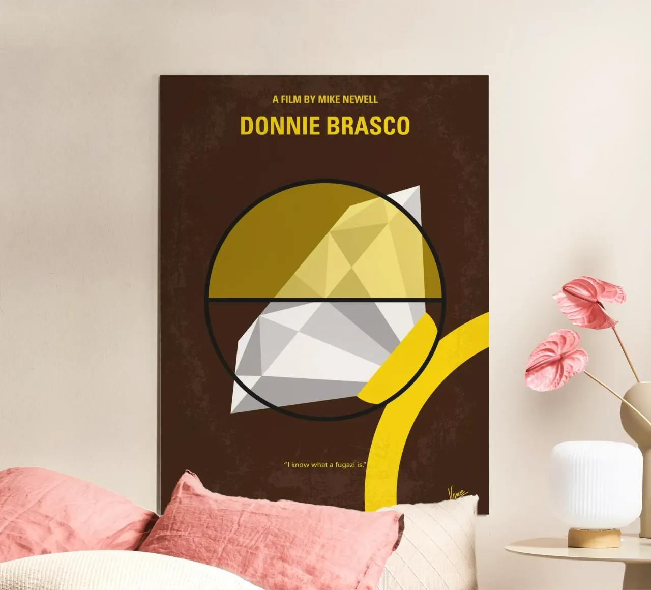 No766 My Donnie Brasco minimal movie poster poster con telaio in plastica da Chungkong