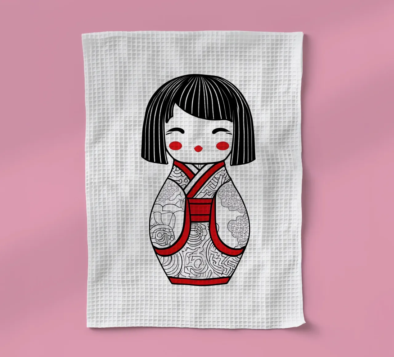 Piccola geisha 6 canovaccio da cucina da Rezh creations