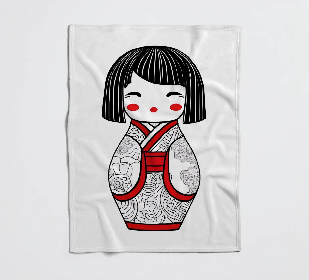 Piccola geisha 6 coperta in pile da Rezh creations