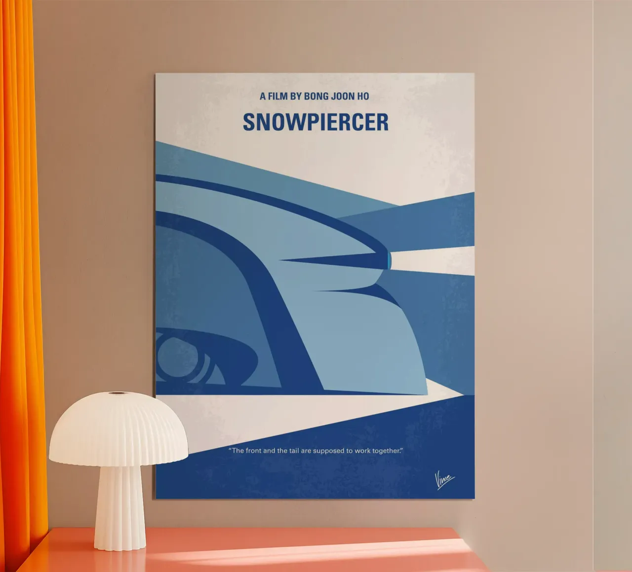 No767 My Snowpiercer minimal movie poster carta hahnemühle da Chungkong