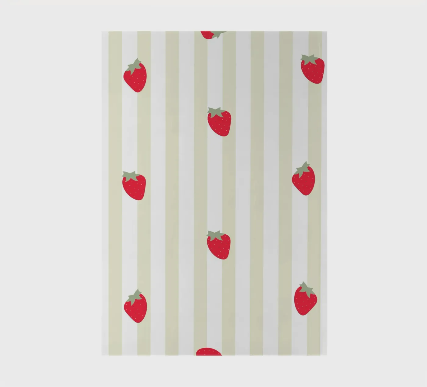 Erdbeeren mit grün-weißem Streifenmuster Notizbuch von GalerieGG