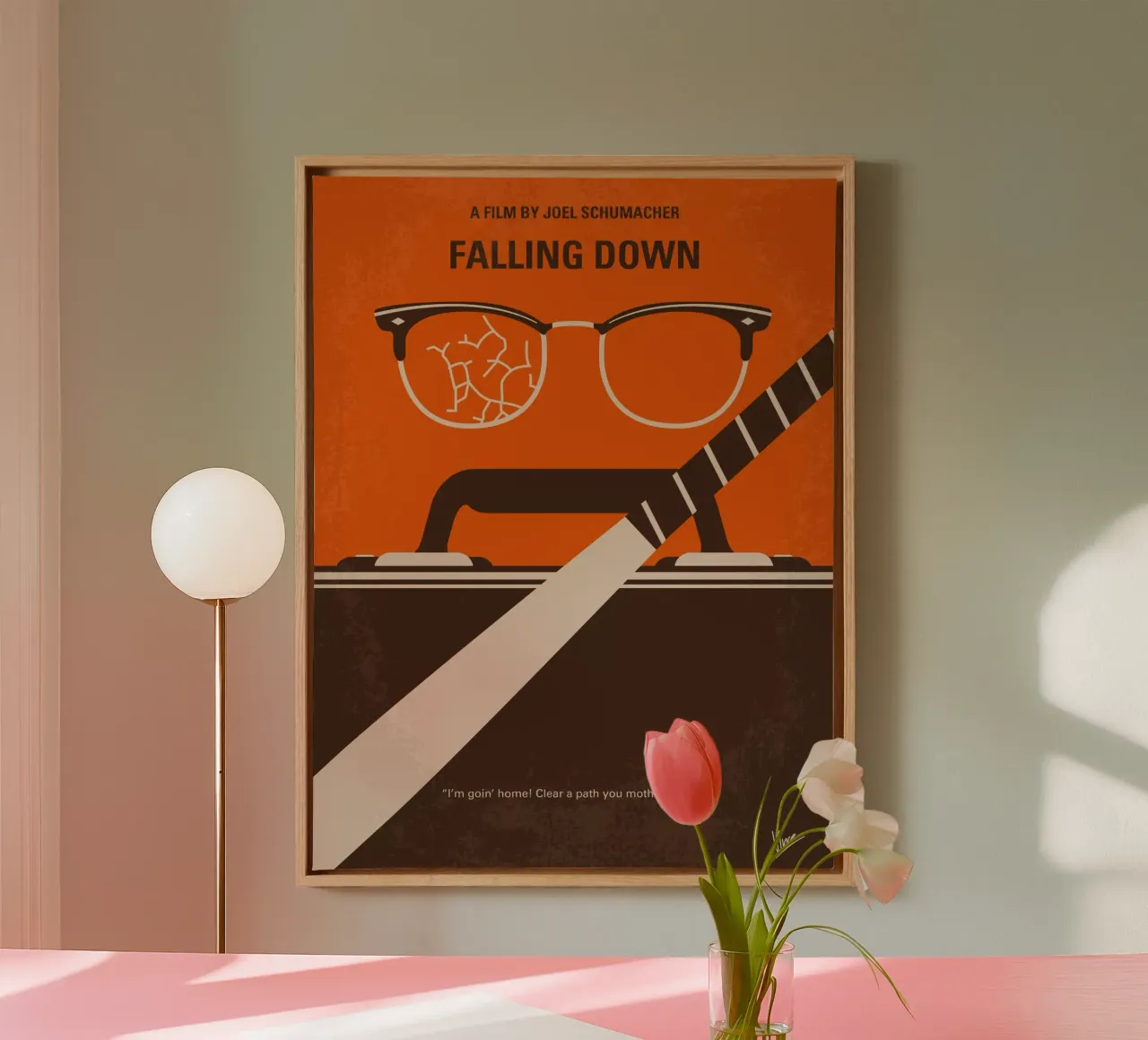 No768 My Falling Down minimal movie poster tela da Chungkong