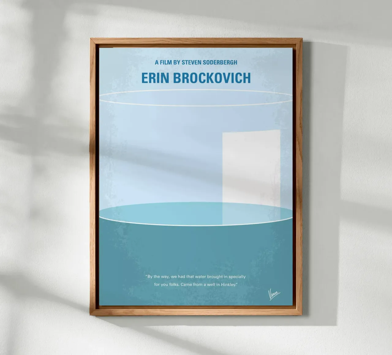 No769 My Erin Brockovich minimal movie poster alluminio dibond da Chungkong