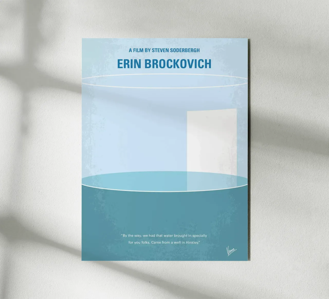 No769 My Erin Brockovich minimal movie poster alluminio dibond da Chungkong