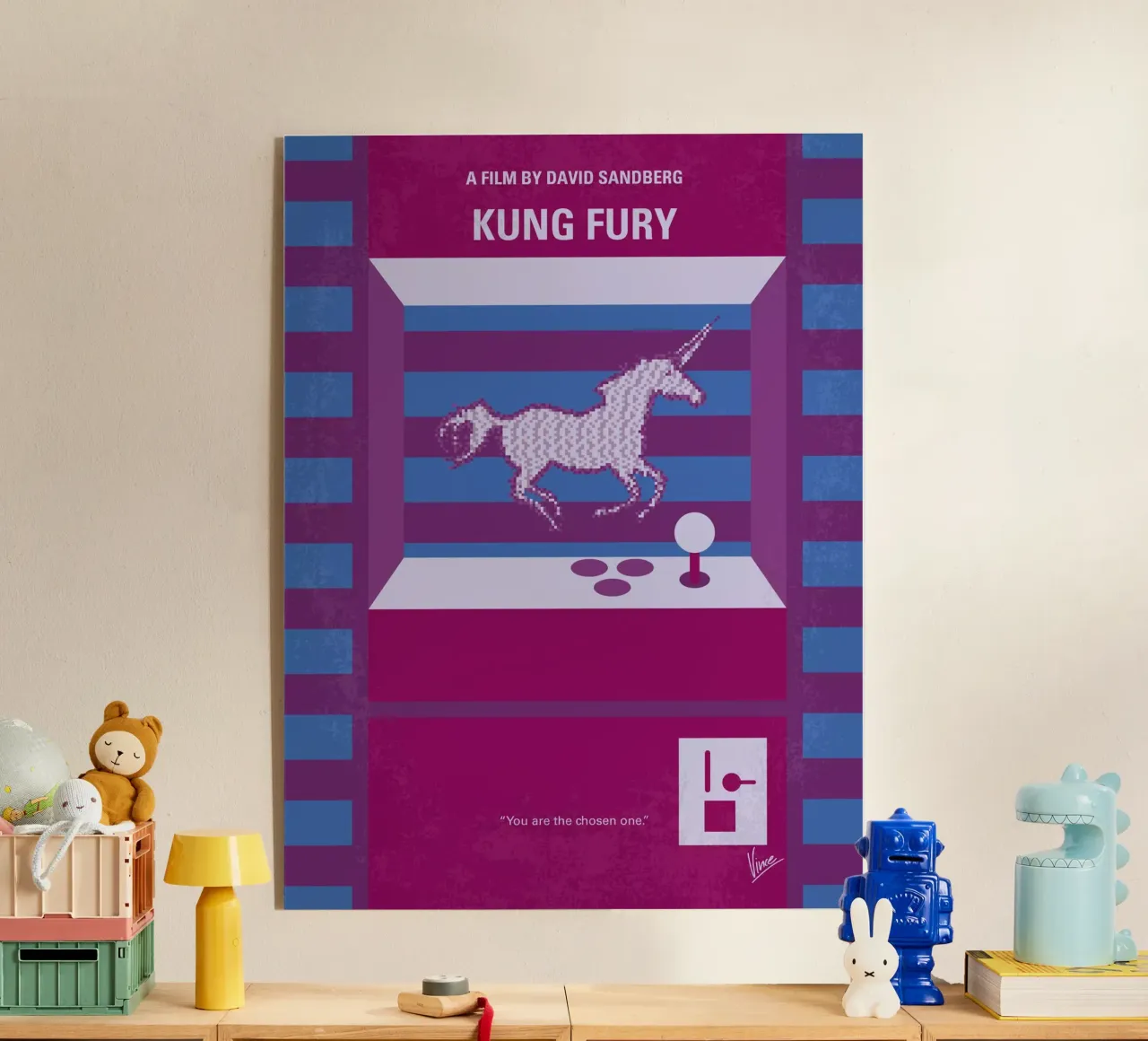 No770 My Kung Fury minimal movie poster plexiglass da Chungkong