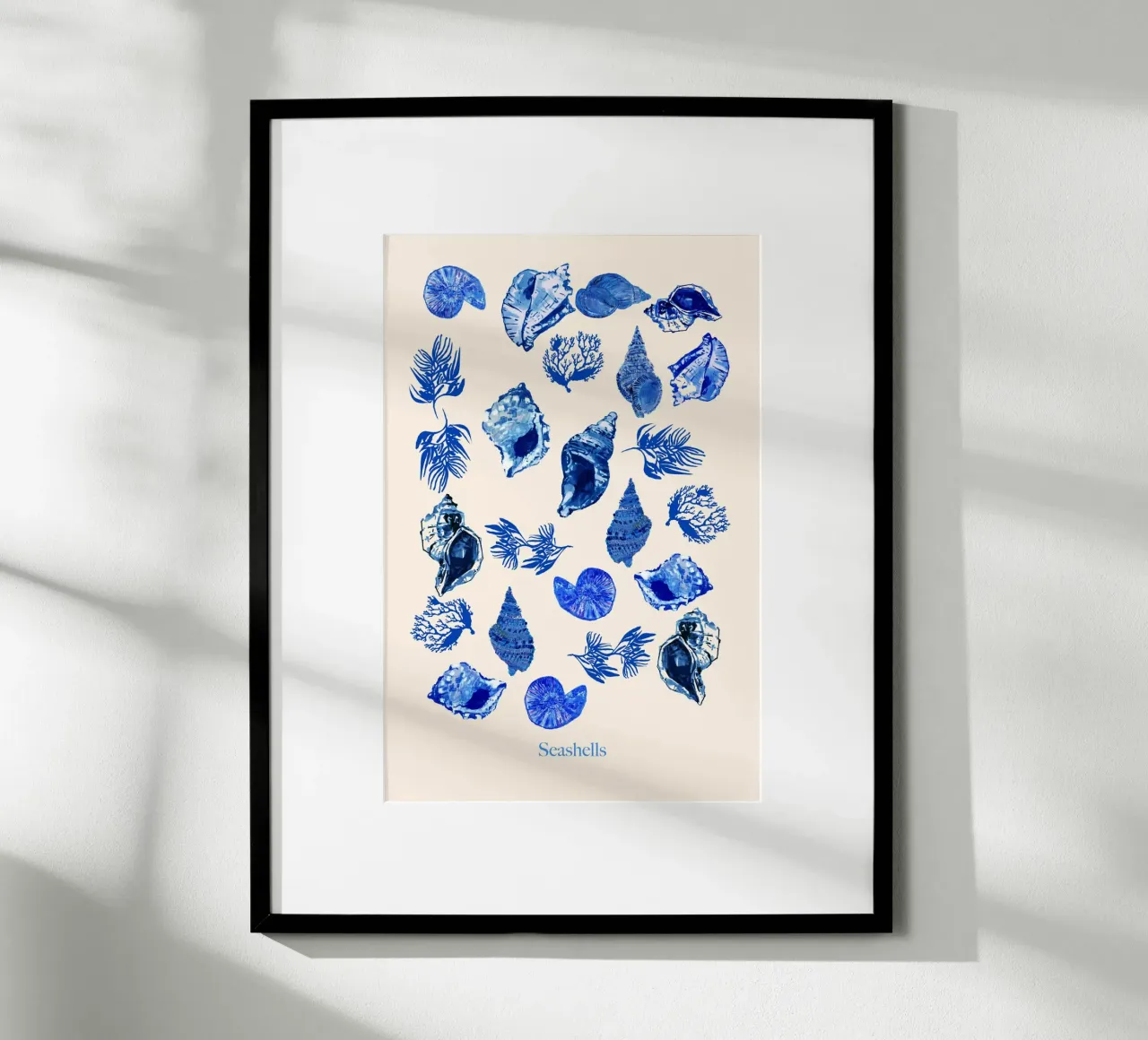 Poster conchiglie poster con telaio in legno da Cartissi