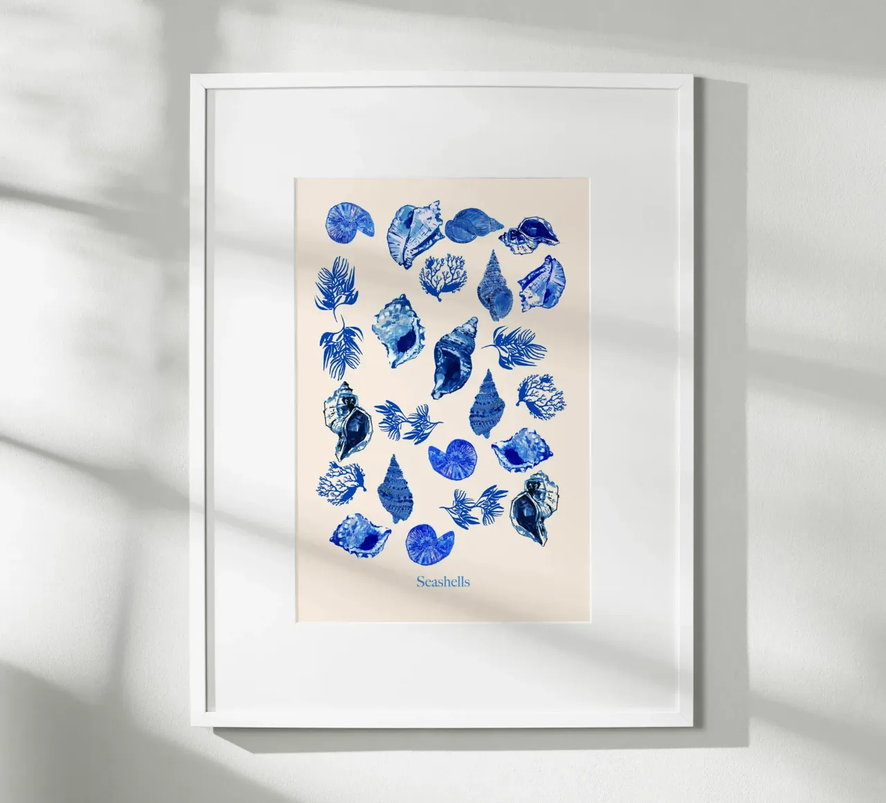 Poster conchiglie poster con telaio in legno da Cartissi