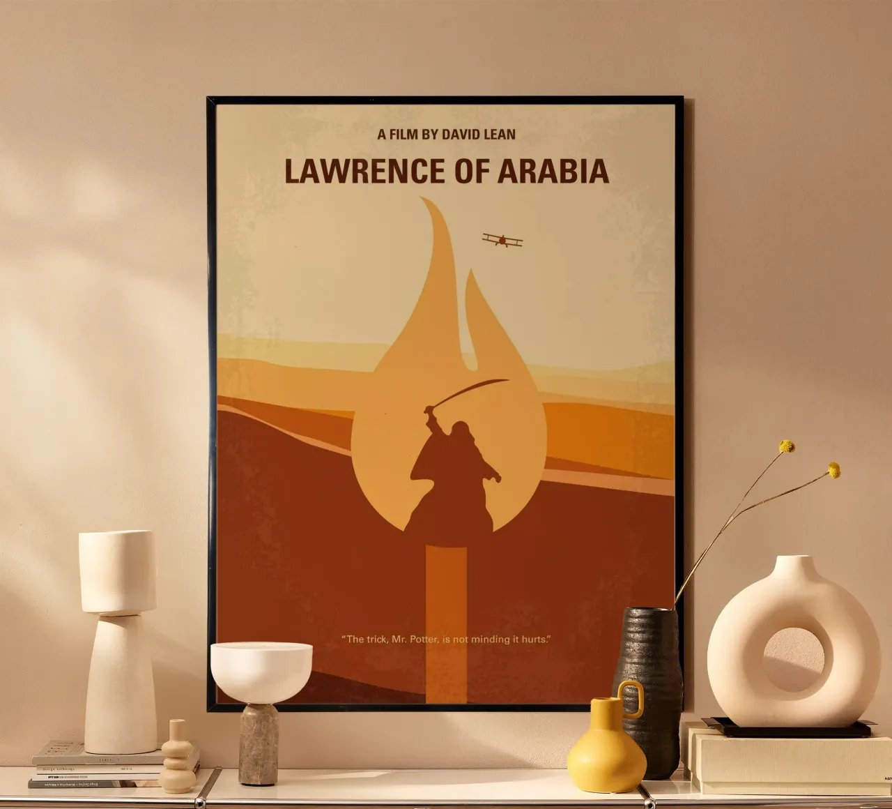 No772 My Lawrence of Arabia minimal movie poster poster con telaio in legno da Chungkong