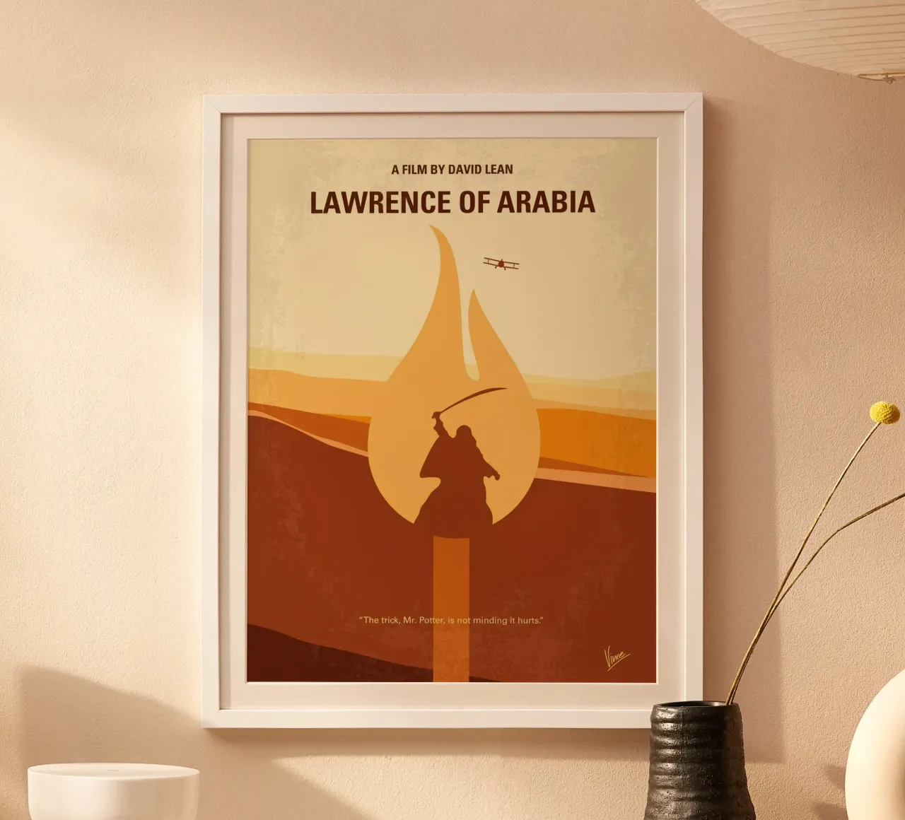 No772 My Lawrence of Arabia minimal movie poster poster con telaio in legno da Chungkong