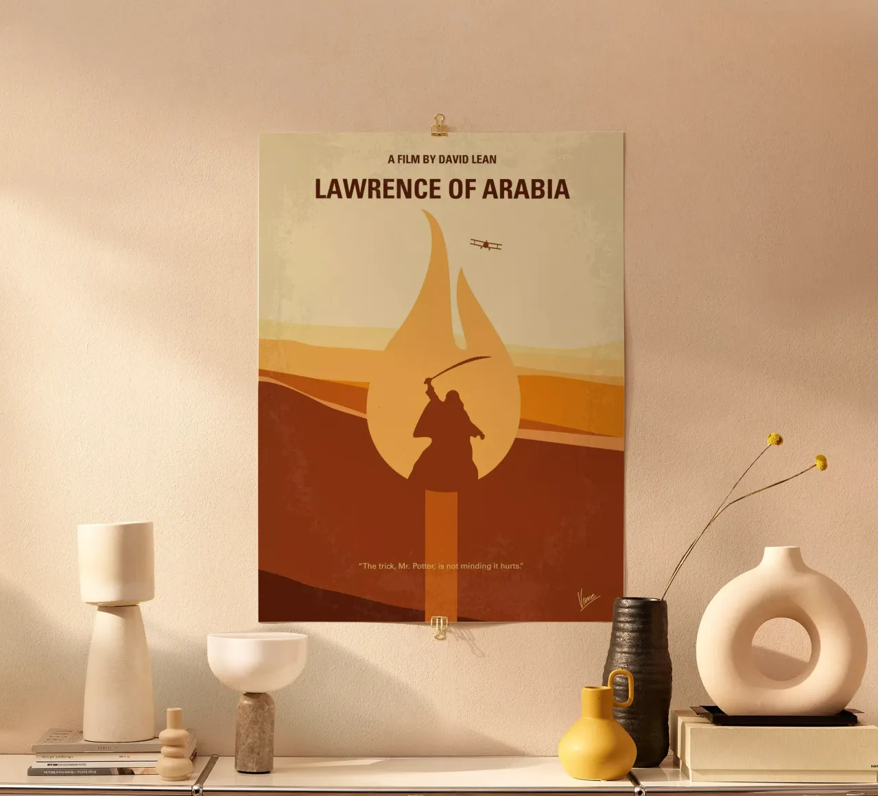 No772 My Lawrence of Arabia minimal movie poster poster con telaio in legno da Chungkong